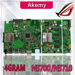 Akemy X540SA материнская плата для ноутбука ASUS VivoBook X540SA X540S X540 F540S Тесты Оригинал материнская плата 4G-RAM N3700/N3710 4-Core Процессор