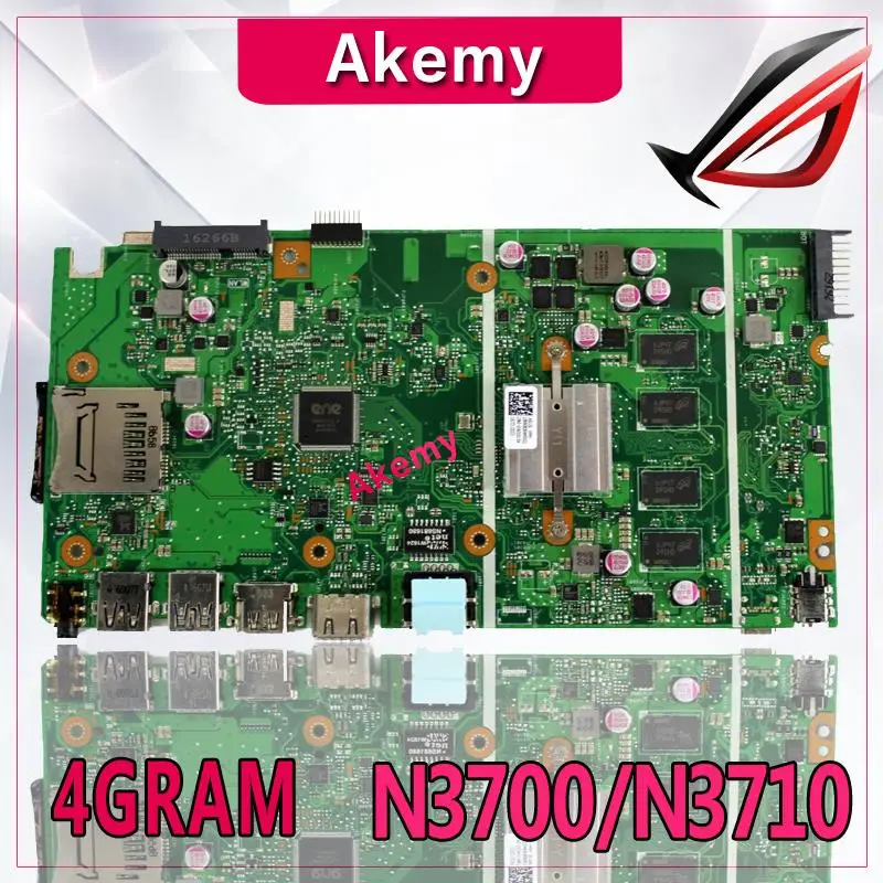 Akemy X540SA Laptop motherboard for ASUS VivoBook X540SA X540S X540 F540S Test original mainboard 4G-RAM N3700/N3710 4-Core CPU