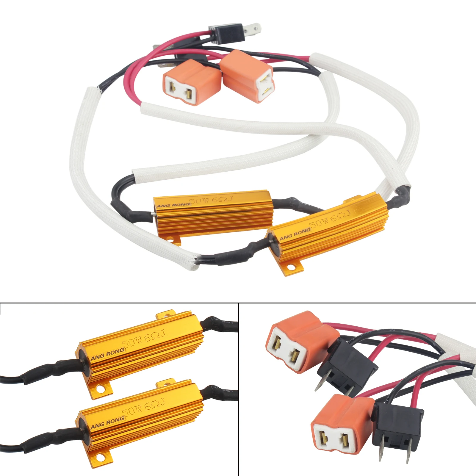 2x LED bulb TURN signal Light Load Pair Resistor 50W 6OHM Fix Error Free Light