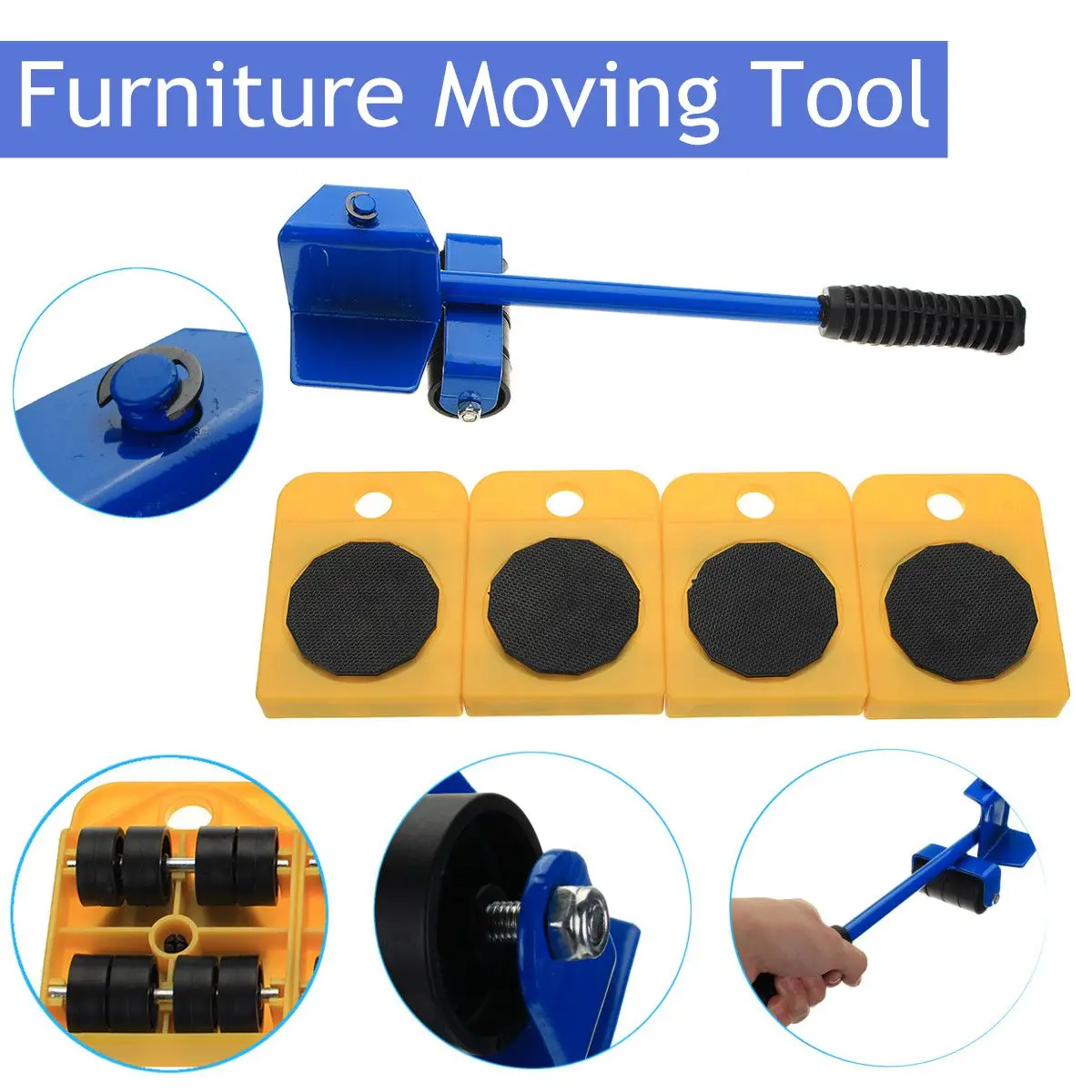 

Durable Furniture Moving System With Lifter Tool And Furniture Moving Heavy Stuffs Moving Tool Home Utilities