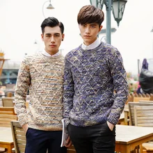2017 Autumn Winter Men Sweaters and Pullovers O-Neck Long Sleeve Casual christmas Sweater Knitted Cotton Male Sweater  XN039