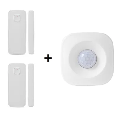 2door sensor and PIR Умный дистанционный wifi PIR датчик движения магнитный датчик обнаружения входной датчик для Сигнализация для помещений безопасность IFTTT совместимый Alexa Google home - Цвет: 2door sensor and PIR