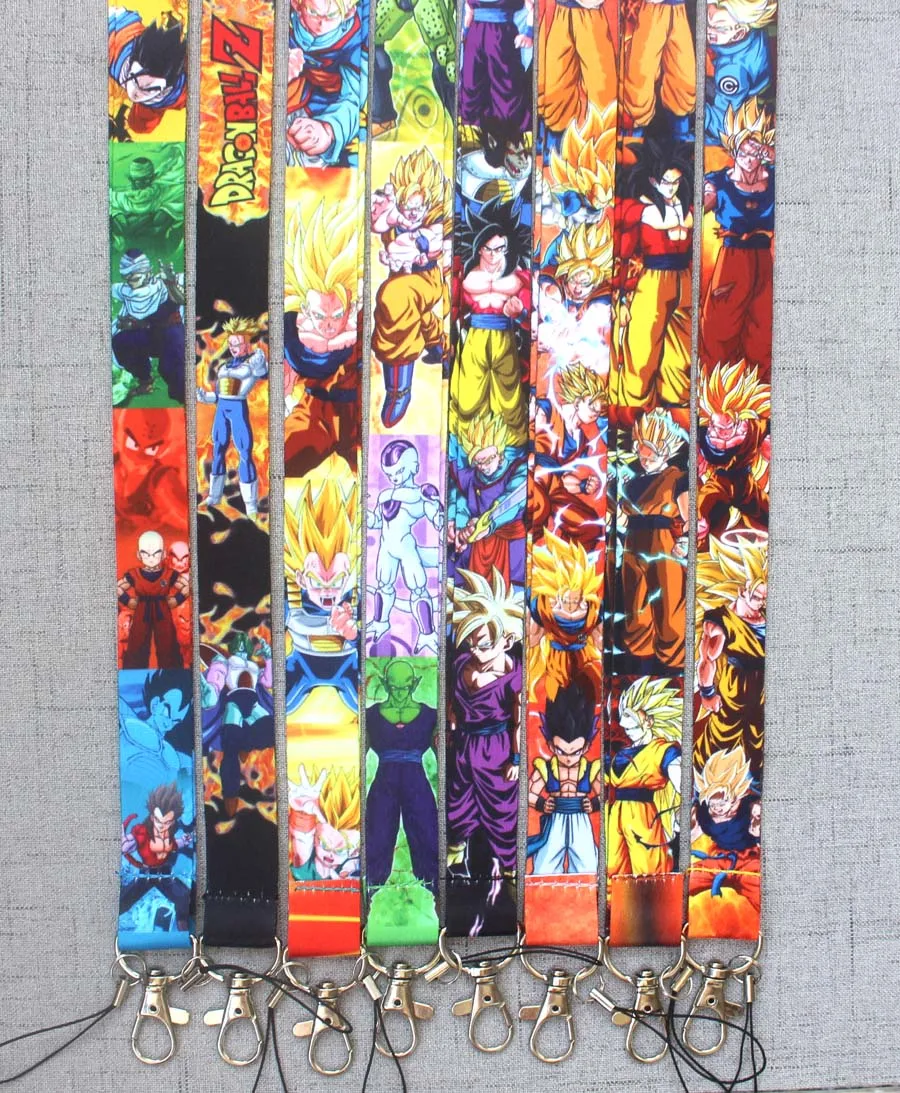 Dragon Ball Lanyards мультфильм фильм значок держатель брелоки ремешки мобильный телефон ключ цепи шнурки для телефонов