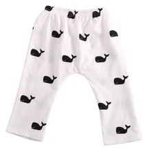 Стиль Мода Детские 1 шт. для новорожденных, детей, для девочек и мальчиков с милыми китами, из хлопка с принтом, штаны, брюки, леггинсы