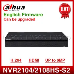 Сетевой видеорегистратор Dahua NVR2104HS-S2 4CH компактный 1U Lite H.265 Сетевой Видео Регистраторы Full HD 1080 P с 1 SATA 2USB Интерфейс с логотип