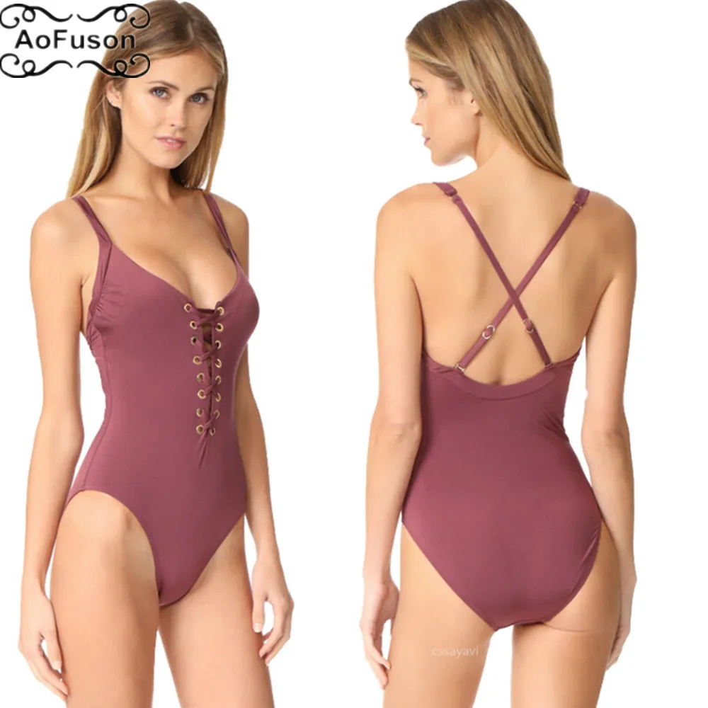 

2019 Women Swimwear Sexy High Cut One Piece Swimsuit Backless Swim Suit Black White Red Thong Bathing Suit Female Monokini