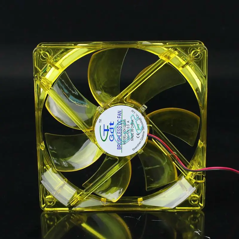 

GDT Color Case fan LED Light Fan 12V 4Pin 12cm 120mm 120x120x25mm