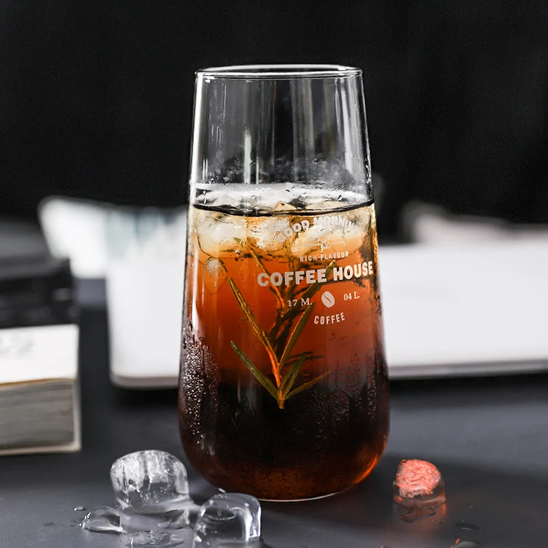 

1Pc Glass Cup Large Beer Mug Tumbler Transparent Glass Coffee Mug Tea Cup Breakfast Juice Milk Cup Beer Wine Glasses Drinkware