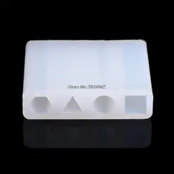 Прозрачный силиконовый кулон формы смолы 4 формы DIY инструмент для изготовления ювелирных изделий помадка торт-W128