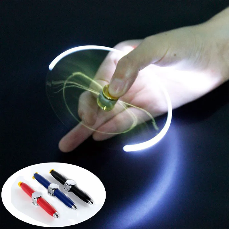

2019 Flash Fingertip Gyro Pen,Touchscreen Pen LED light Ballpoint Pen,Funny Rotating Spinning Gaming Pen,Kids Writing Toy Pens