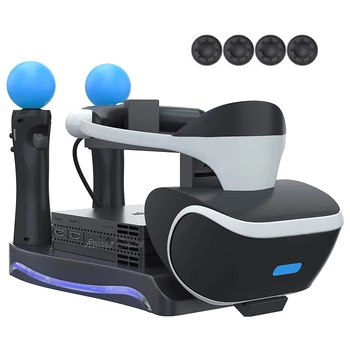 

PS4 PSVR Move Controller Charger Stand Storage Display Showcase LED Indicator for Play Station PS 4 PS VR Headset Processor