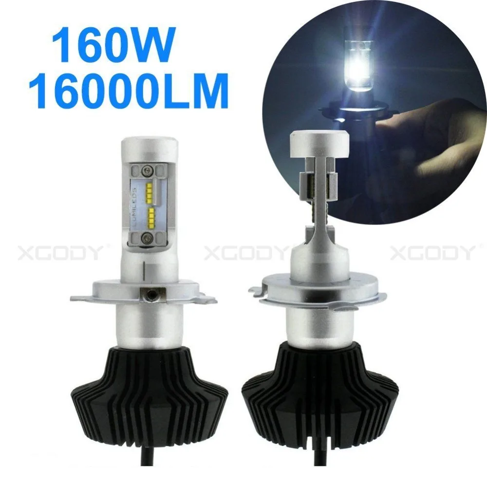 

Car LED Headlight 160W 16000LM White Dual Hi/Lo Kit Bulbs-H4 HB2 9003 High Power