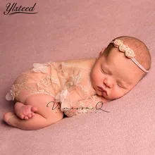 Реквизит для фотосъемки новорожденных; одежда для фотосъемки; сетчатый кружевной комбинезон с цветочной вышивкой; наряд для фотосъемки; подарок для ребенка
