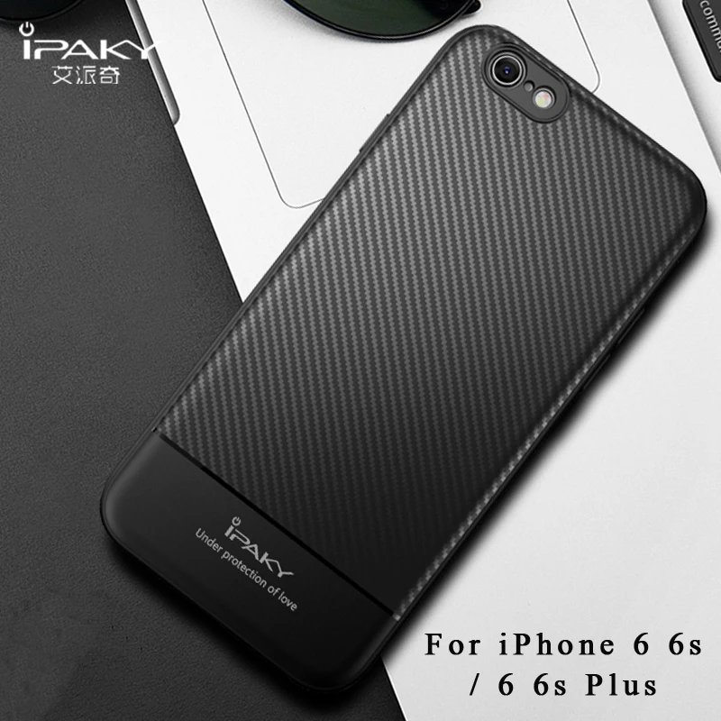 

For iPhone 6 6s case ipaky coque For iPhone 6s plus case Carbon Fiber skin Silm Soft Silicone Cover For iphone 6 s plus cases