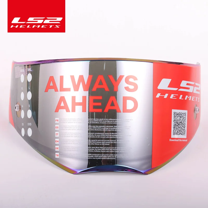 

Original LS2 FF390 Breaker Chrome-plated helmet lens silver colorful smoke visor with Anti-fog hole