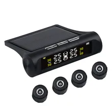 Car TPMS Tire Tyre Pressure Monitoring System Smart Solar Power charging Digital LCD Auto Security Alarm Systems for cars