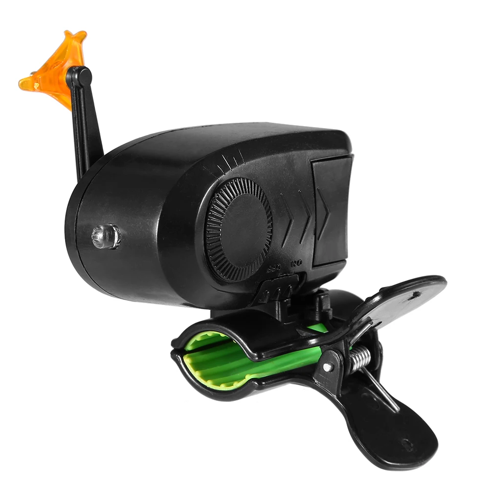 Fish Bite Sound Alarm Bell Fishing Rod Alarm Bell with Clip LED Light Fishing Rod Pole Tackle