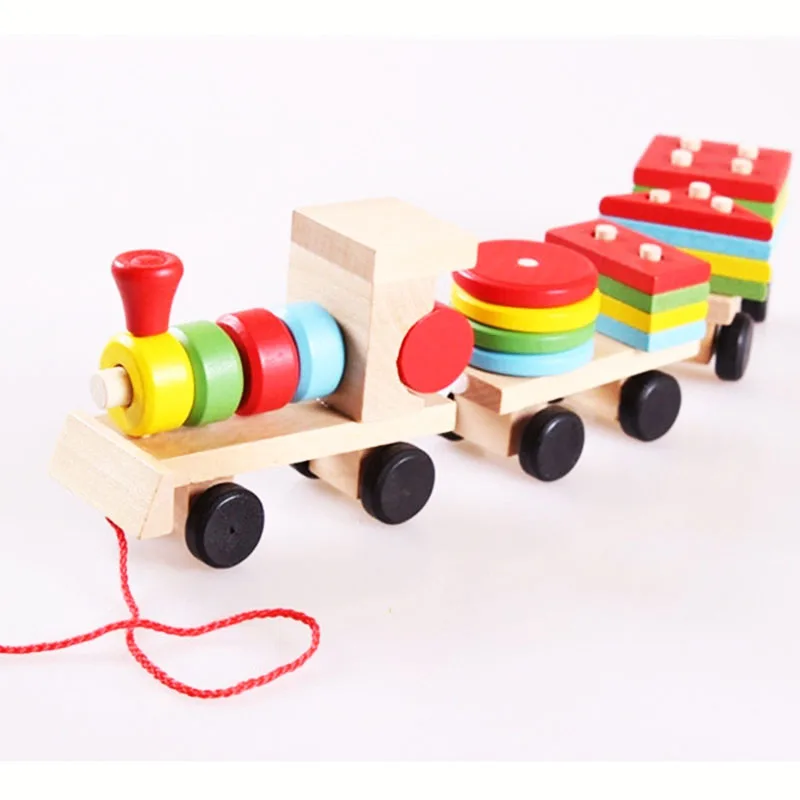 Baby Educational Drag Drain Blocks Colorful Wooden Building Block Environmental Early Learning Toys For Children Gift 44 baby-building-blocks-wooden