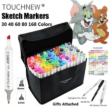 TOUCHNEW 30 40 60 80 168 Color Art Marker Pen Artist Dual Head Markers Sketch Set