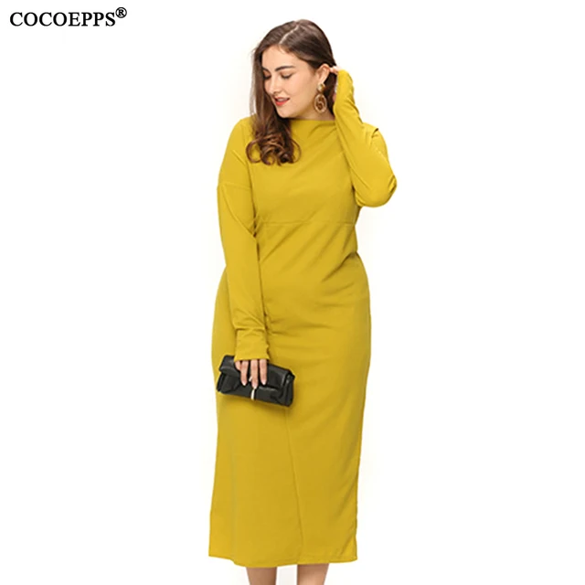 2017 fashion women spring summer style plus size yellow dresses o aliexpress plus size dresses