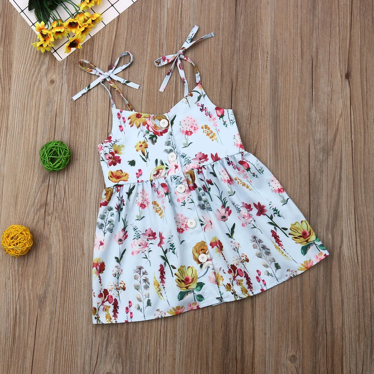 

Toddler Baby Girl Clothes 2019 Summer Halter Floral Print Party Tutu Dress Sundress Clothes