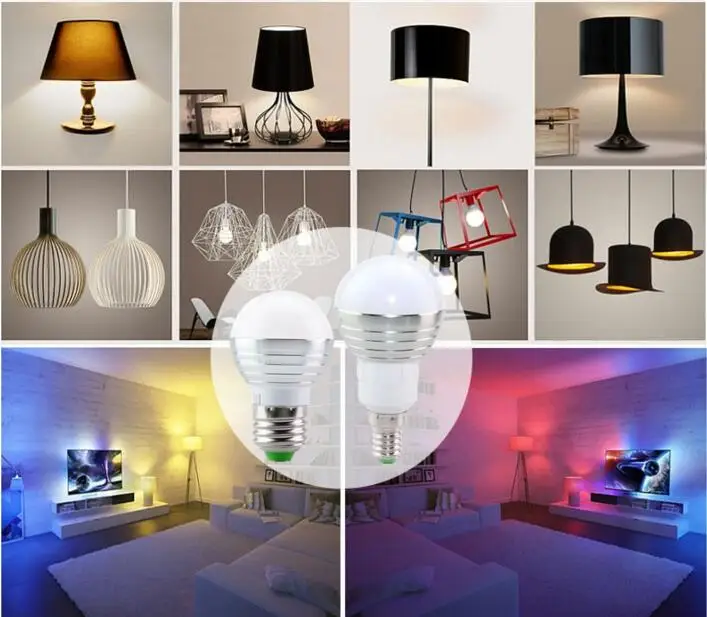 Высокое качество 10wrgb E14 GU10 E27 RGB светодиодный лампы 16 видов цветов Изменение rgb