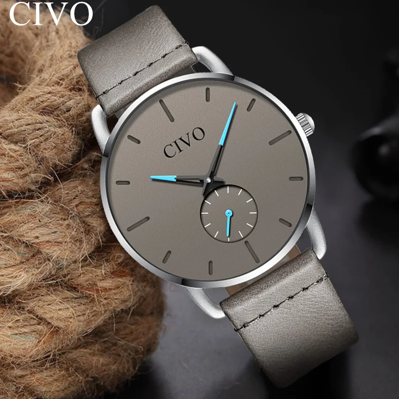 

CIVO Business Sport Fashion Mens Watches Mesh Waterproof Top Brand Watch For Men New Alloy Quartz Watch Clock Relogio Masculino