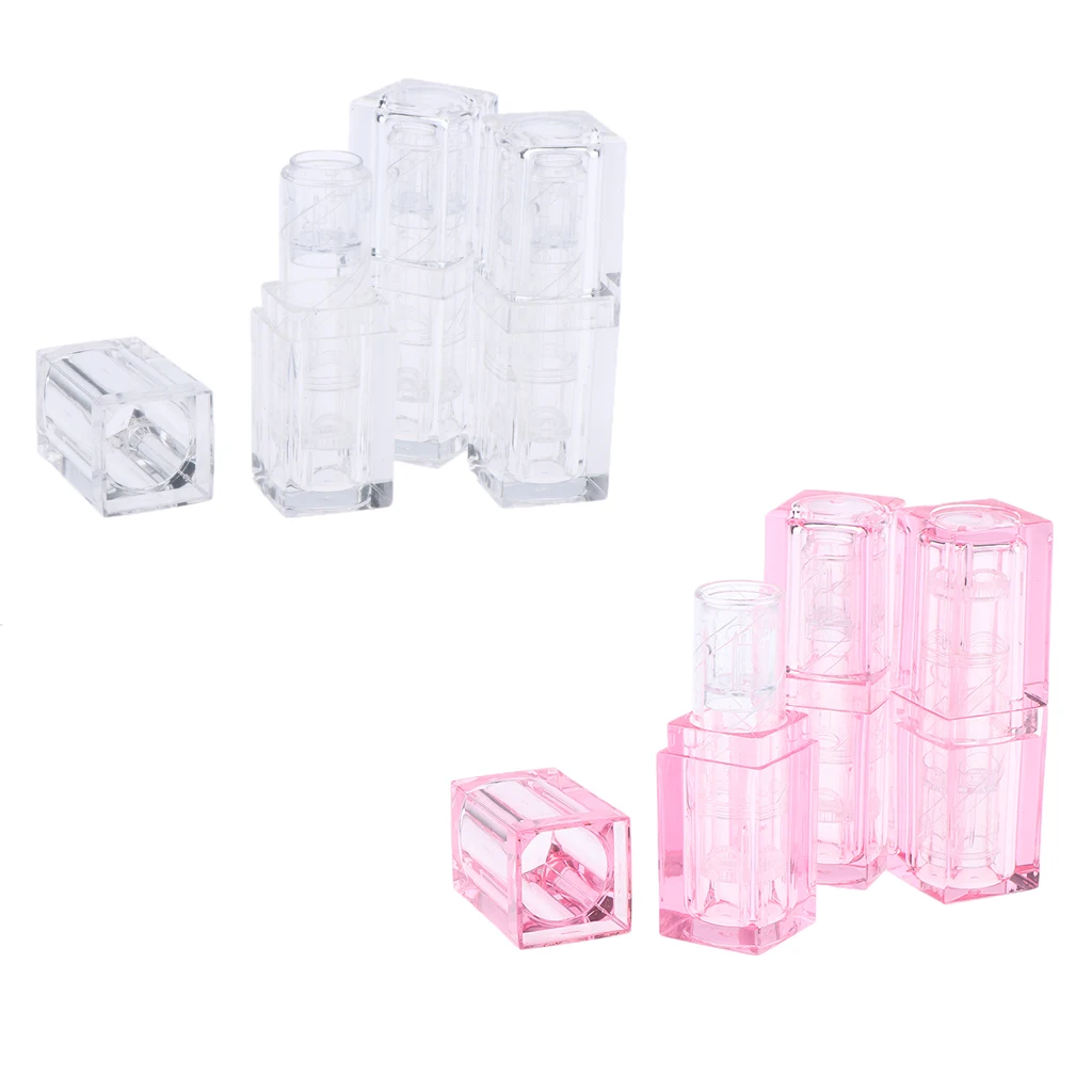 Clear Lip Balm Empty Container Tubes, Transparent, Pack of 3