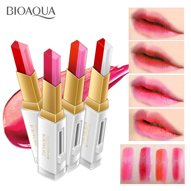 BIOAQUA Two tone Moisturizing Lipstick Korea Gradient Lip Makeup Velvet