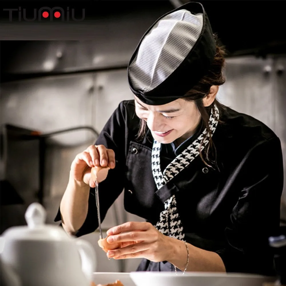 

Cook Hat Kitchen Hotel Japanese Cuisine Hotel Work Cap Net Top Air-permeable Men Women Chef Servante D'atelier Horeca Patisserie