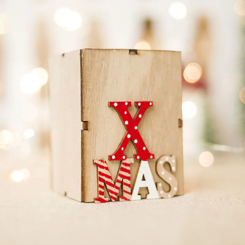 Рождественский подсвечник из дерева, подсвечник, декоративные фонарики с висящей звездой, украшение для рождественской елки, Свадебный декор, подарок для дома