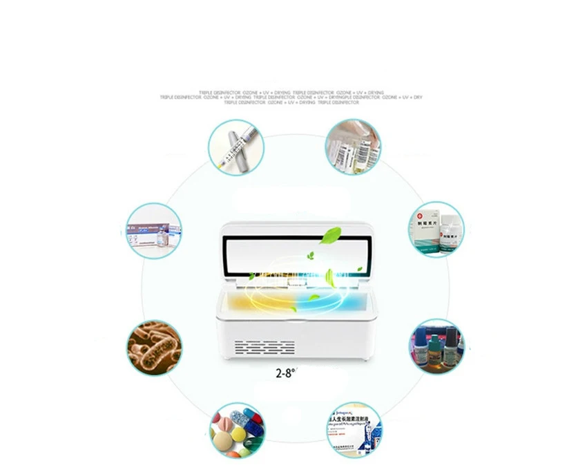 Портативный мини-бокс Frigo инсулиновая коробка Refrigerato Drug Reefer degree 33 часа в режиме ожидания Портативный рефрижератор Box 100-240 В