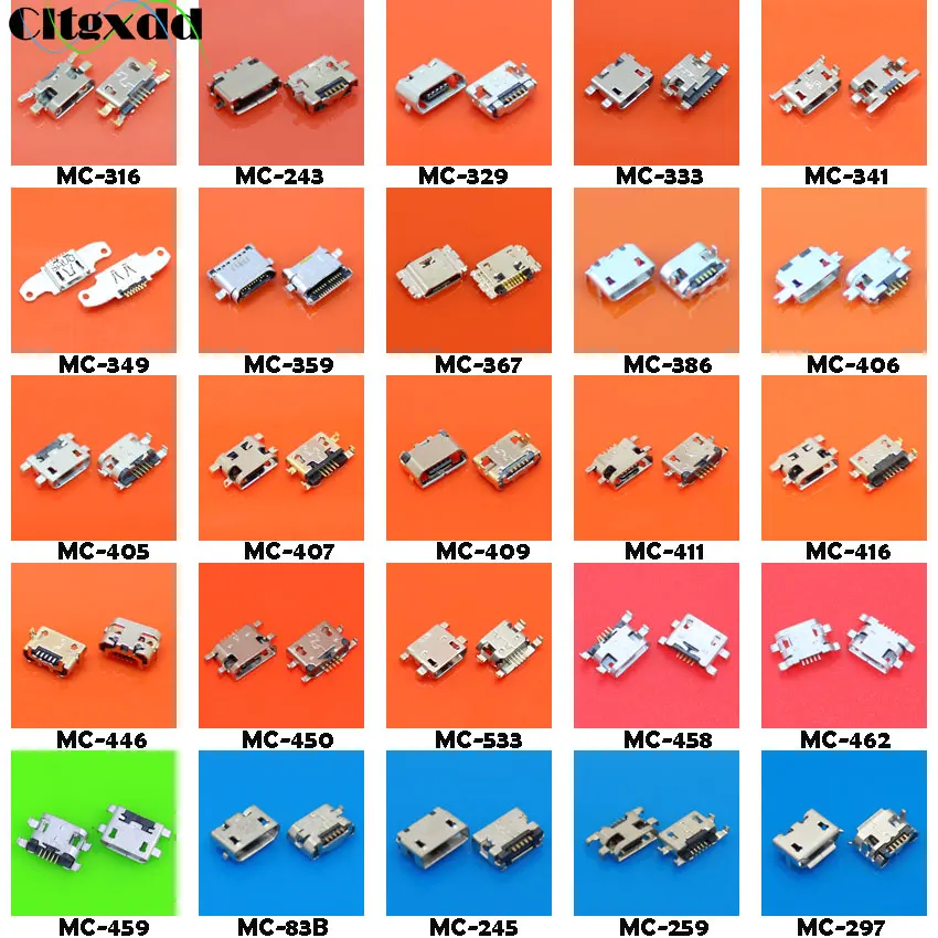 Cltgxdd 100 моделей 5pin разъем Micro USB гнездо Mix SMD DIP V8 порт для Lenovo Samsung Xiaomi Huawei Nokia и т.