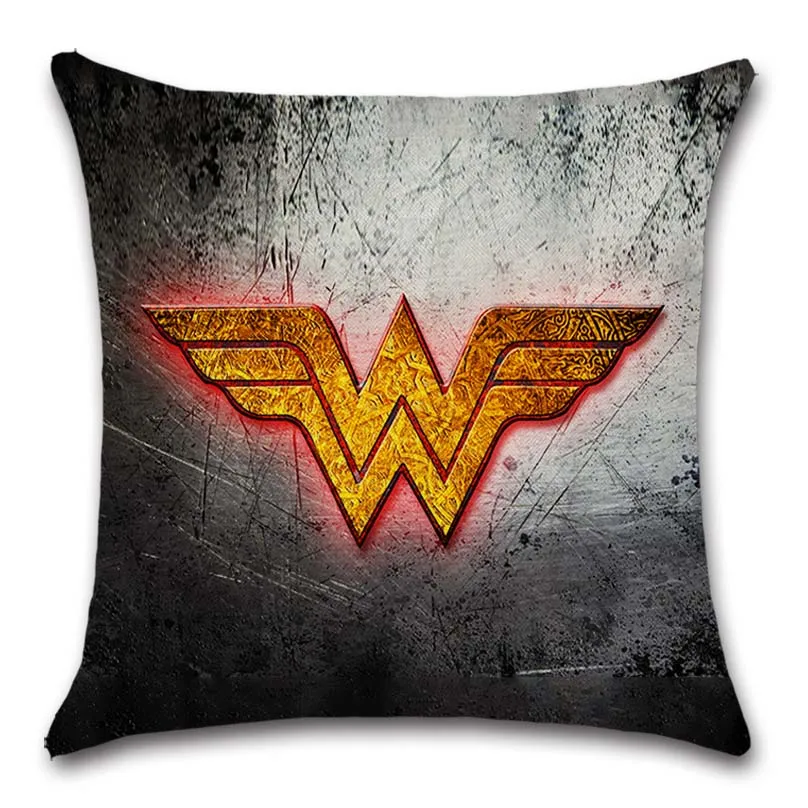 Логотип супергероя mark wonder woman comic праздничные подушки Обложка украшение домашнего софа, кресло, сидение, детская спальня подарок друг наволочка