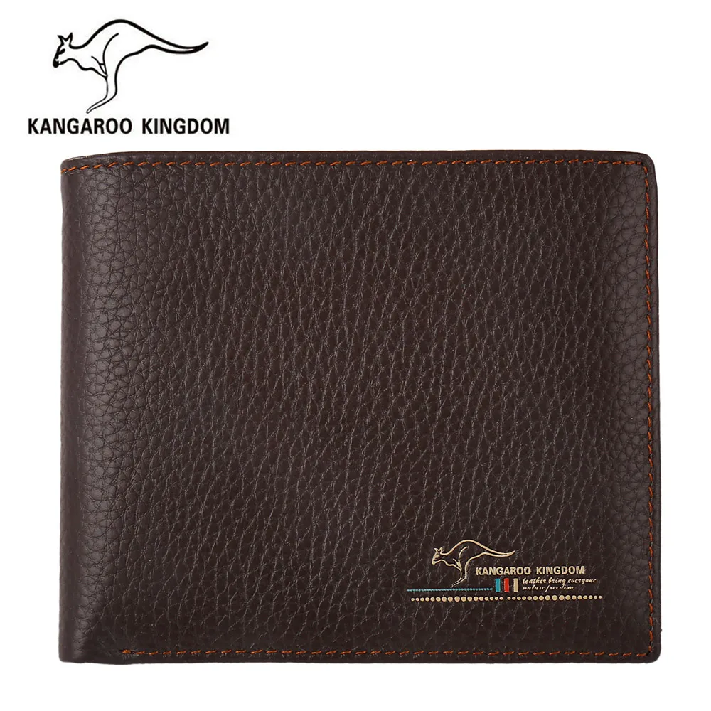 kangaroo kingdom luxury men wallets genuine leather short purse famous