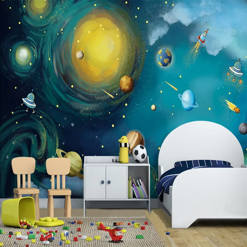 Us 814 56 Di Sconto3d Murale Carta Da Parati A Parete Astronomico Sogno Spazio Esterno Pianeta Pittura A Olio Creativo Della Carta Di Parete Per