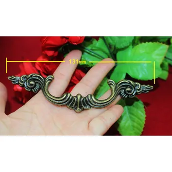 Antique Furniture Handle Cabinet Knobs and Handles Drawer Kitchen Door Pull Cupboard Handle Furniture Fittings96mm131mm1PC