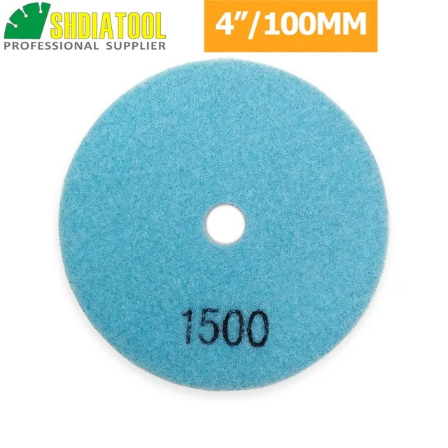 DIATOOL 6 unids 4 "/100mm Grit 1500 Almohadilla de Pulido En Seco Para El Granito de Mármol De Cerámica, Disco de Lijado de diamante Para La Piedra Sin Agua 3