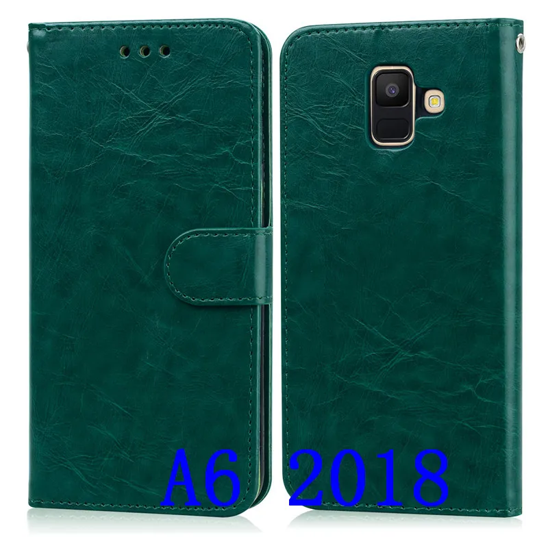 Case For Samsung Galaxy A6 2018 Soft TPU Silicone Phone Cover Leather Wallet Flip Case For Samsung Galaxy A6 A 6 Plus 2018 Case samsung silicone Cases For Samsung