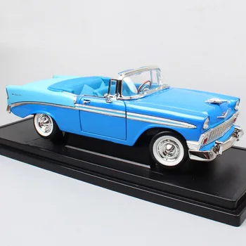 

1:18 luxury big road signature 1956 CHEVROLET BEL AIR Convertible chevy BELAIR Diecast Vehicle Scale Metal Car toy auto modeling