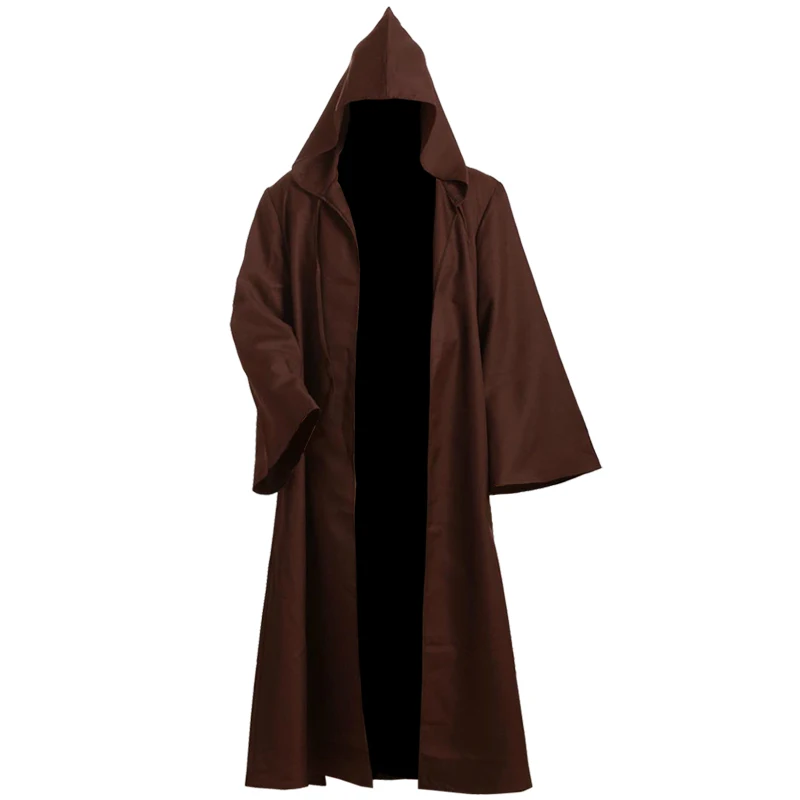 Star Wars Jedi Одеяние Оби Ван Кеноби Косплей Костюм Коричневый Плащ Хэллоуин Наряд Для