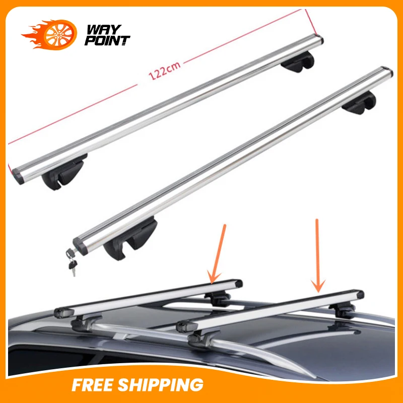 

For Toyota Sequoia 2001-2016 2pcs silvery Cross Bar Roof Cargo Luggage Rack
