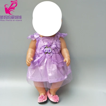 Кукольное платье для 43 см, детская кукольная одежда, кружевное платье с нижним бельем для 18 дюймов, кукольная верхняя одежда для девочек - Цвет: 2