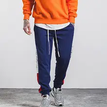 Осенне-зимняя мужская одежда, повседневные спортивные штаны, уличная спортивная одежда в полоску, хлопковые модные штаны в стиле хип-хоп