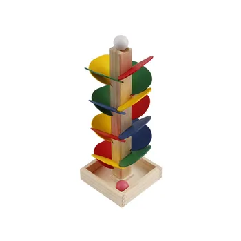 

Wooden Montessori Toys Wooden Tree Marble Ball Run Track Game Wooden Toys for Children Intelligence Early Educational
