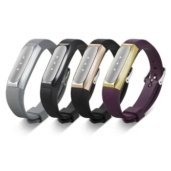 

BOORUI new Silicone miband2 strap Replacement mi 2 band accessories strap for xiaomi band 2 with fashional pulsera Metal frame