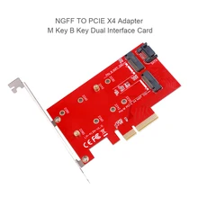 Kebidumei NGFF для PCIE X4 адаптер M ключ и ключ SATA Порты и разъёмы карты расширения Поддержка PCI Express 3,0 2230 2242 2260 2280 Размеры M2