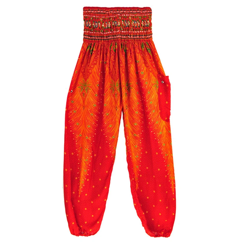 Women Lady Thai Harem Trousers Boho Festival Hippy Smock Yoga Casual Pants Rayon