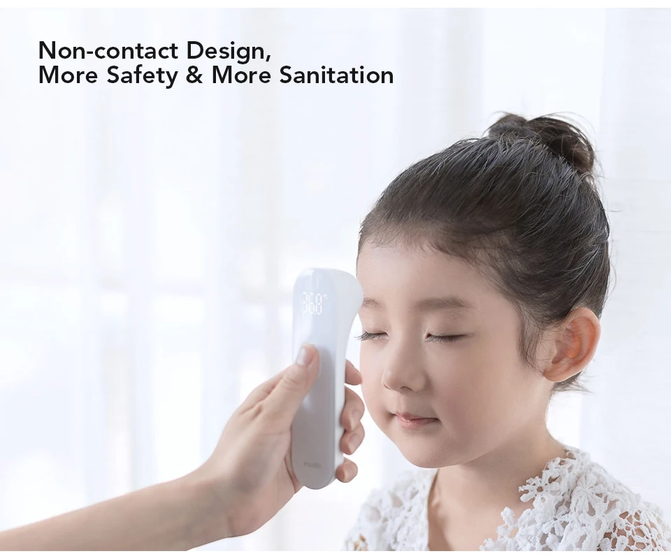 Original Xiaomi Mijia iHealth Thermometer LED Non Contact Digital Infrared Forehead Body Thermometer for Baby Kids Adults Elders (4)