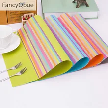 1 Pc Rainbow Color Table Mat Pvc Placemat Bar Mat Pads Home Kitchen Table Accessories Dining